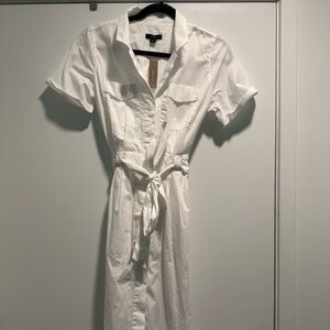 J. Crew Belted Midi Shirt Dress